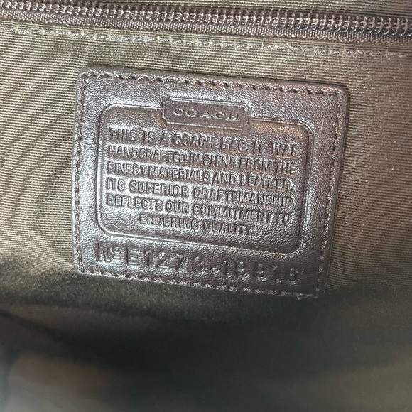 Coach Used 19915 Legacy Signature Stripe Candice Carryall Handbag Bag Brown - Picture 6 of 6